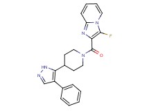 3-fluoro-2-{[4-(4-phenyl-1H-pyrazol-5-yl)piperidin-1-yl]carbonyl}imidazo[1,2-a]pyridine