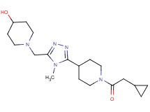 1-({5-[1-(cyclopropylacetyl)piperidin-4-yl]-4-methyl-4H-1,2,4-triazol-3-yl}methyl)piperidin-4-ol