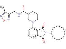 1-(2-cyclooctyl-1,3-dioxo-2,3-dihydro-1H-isoindol-4-yl)-N-[(4-methyl-1,2,5-oxadiazol-3-yl)methyl]-3-piperidinecarboxamide