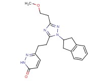 6-{2-[1-(2,3-dihydro-1H-inden-2-yl)-3-(2-methoxyethyl)-1H-1,2,4-triazol-5-yl]ethyl}pyridazin-3(2H)-one