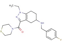 1-ethyl-N-(4-fluorobenzyl)-3-(4-thiomorpholinylcarbonyl)-4,5,6,7-tetrahydro-1H-indazol-5-amine