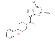 1-[(5,7-dimethylpyrazolo[1,5-a]pyrimidin-3-yl)carbonyl]-4-phenylpiperidin-4-ol
