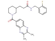 3-{1-[(2,3-dimethyl-6-quinoxalinyl)carbonyl]-3-piperidinyl}-N-(2-fluorobenzyl)propanamide