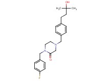 1-(4-fluorobenzyl)-4-[4-(3-hydroxy-3-methylbutyl)benzyl]-2-piperazinone