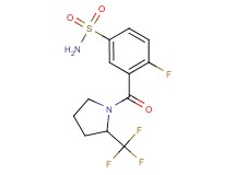 4-fluoro-3-{[2-(trifluoromethyl)-1-pyrrolidinyl]carbonyl}benzenesulfonamide