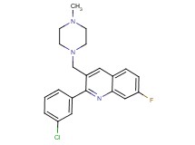 2-(3-chlorophenyl)-7-fluoro-3-[(4-methyl-1-piperazinyl)methyl]quinoline