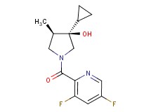 (3R*,4R*)-3-cyclopropyl-1-[(3,5-difluoro-2-pyridinyl)carbonyl]-4-methyl-3-pyrrolidinol