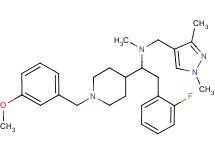 N-[(1,3-dimethyl-1H-pyrazol-4-yl)methyl]-2-(2-fluorophenyl)-1-[1-(3-methoxybenzyl)-4-piperidinyl]-N-methylethanamine