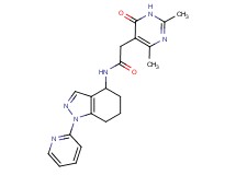 2-(2,4-dimethyl-6-oxo-1,6-dihydropyrimidin-5-yl)-N-(1-pyridin-2-yl-4,5,6,7-tetrahydro-1H-indazol-4-yl)acetamide