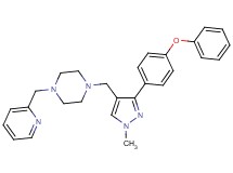 1-{[1-methyl-3-(4-phenoxyphenyl)-1H-pyrazol-4-yl]methyl}-4-(2-pyridinylmethyl)piperazine
