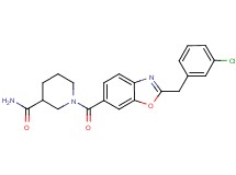 1-{[2-(3-chlorobenzyl)-1,3-benzoxazol-6-yl]carbonyl}-3-piperidinecarboxamide