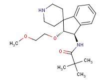N-[(2R*,3R*)-2-(2-methoxyethoxy)-2,3-dihydrospiro[indene-1,4'-piperidin]-3-yl]-2,2-dimethylpropanamide