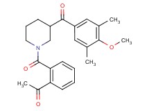 1-(2-{[3-(4-methoxy-3,5-dimethylbenzoyl)-1-piperidinyl]carbonyl}phenyl)ethanone