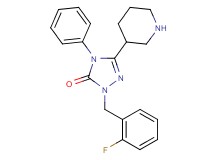 2-(2-fluorobenzyl)-4-phenyl-5-(3-piperidinyl)-2,4-dihydro-3H-1,2,4-triazol-3-one hydrochloride
