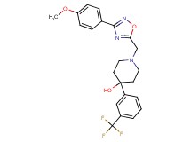1-{[3-(4-methoxyphenyl)-1,2,4-oxadiazol-5-yl]methyl}-4-[3-(trifluoromethyl)phenyl]-4-piperidinol
