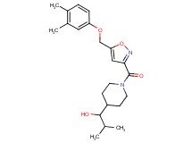1-[1-({5-[(3,4-dimethylphenoxy)methyl]-3-isoxazolyl}carbonyl)-4-piperidinyl]-2-methyl-1-propanol