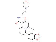 1-(1,3-benzodioxol-5-ylmethyl)-6-methyl-N-[3-(4-morpholinyl)propyl]-4-oxo-2-propyl-1,4-dihydro-3-pyridinecarboxamide