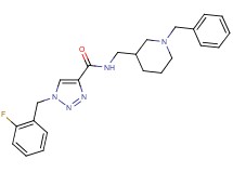 N-[(1-benzyl-3-piperidinyl)methyl]-1-(2-fluorobenzyl)-1H-1,2,3-triazole-4-carboxamide