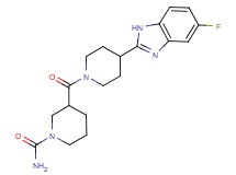 3-{[4-(5-fluoro-1H-benzimidazol-2-yl)-1-piperidinyl]carbonyl}-1-piperidinecarboxamide