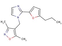 3,5-dimethyl-4-{[2-(5-propyl-2-furyl)-1H-imidazol-1-yl]methyl}isoxazole