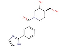 (3R*,4R*)-4-(hydroxymethyl)-1-[3-(1H-imidazol-2-yl)benzoyl]-3-piperidinol