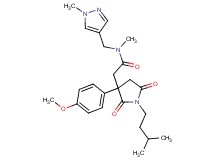 2-[3-(4-methoxyphenyl)-1-(3-methylbutyl)-2,5-dioxo-3-pyrrolidinyl]-N-methyl-N-[(1-methyl-1H-pyrazol-4-yl)methyl]acetamide