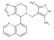8-{5-[(3,5-dimethyl-1H-pyrazol-4-yl)methyl]-4,5,6,7-tetrahydro-1H-imidazo[4,5-c]pyridin-4-yl}quinoline
