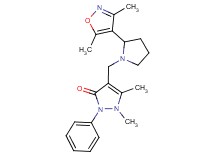 4-{[2-(3,5-dimethylisoxazol-4-yl)pyrrolidin-1-yl]methyl}-1,5-dimethyl-2-phenyl-1,2-dihydro-3H-pyrazol-3-one