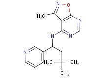 N-(3,3-dimethyl-1-pyridin-3-ylbutyl)-3-methylisoxazolo[5,4-d]pyrimidin-4-amine