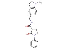 N-[(1-methyl-2,3-dihydro-1H-indol-5-yl)methyl]-2-oxo-1-phenyl-3-pyrrolidinecarboxamide