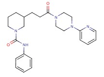 3-{3-oxo-3-[4-(2-pyridinyl)-1-piperazinyl]propyl}-N-phenyl-1-piperidinecarboxamide