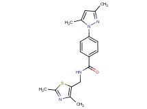 4-(3,5-dimethyl-1H-pyrazol-1-yl)-N-[(2,4-dimethyl-1,3-thiazol-5-yl)methyl]benzamide
