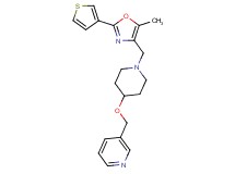 3-{[(1-{[5-methyl-2-(3-thienyl)-1,3-oxazol-4-yl]methyl}-4-piperidinyl)oxy]methyl}pyridine