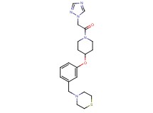 4-(3-{[1-(1H-1,2,4-triazol-1-ylacetyl)-4-piperidinyl]oxy}benzyl)thiomorpholine