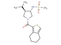 N-[(3S*,4R*)-4-isopropyl-1-(4,5,6,7-tetrahydro-2-benzothien-1-ylcarbonyl)-3-pyrrolidinyl]methanesulfonamide