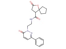 2-oxo-N-[2-(6-oxo-3-phenylpyridazin-1(6H)-yl)ethyl]-1-oxaspiro[4.4]nonane-4-carboxamide