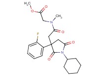 methyl N-{[1-cyclohexyl-3-(2-fluorophenyl)-2,5-dioxo-3-pyrrolidinyl]acetyl}-N-methylglycinate