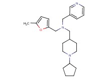 1-(1-cyclopentyl-4-piperidinyl)-N-[(5-methyl-2-furyl)methyl]-N-(3-pyridinylmethyl)methanamine