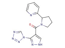 2-(1-{[3-(1H-tetrazol-1-yl)-1H-pyrazol-4-yl]carbonyl}pyrrolidin-2-yl)pyridine