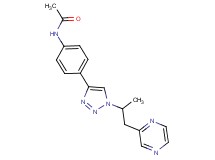 N-{4-[1-(1-methyl-2-pyrazin-2-ylethyl)-1H-1,2,3-triazol-4-yl]phenyl}acetamide