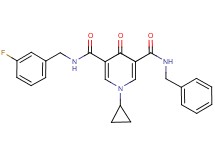 N-benzyl-1-cyclopropyl-N'-(3-fluorobenzyl)-4-oxo-1,4-dihydro-3,5-pyridinedicarboxamide