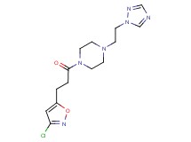 1-[3-(3-chloro-5-isoxazolyl)propanoyl]-4-[2-(1H-1,2,4-triazol-1-yl)ethyl]piperazine