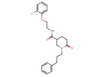 N-[2-(2-fluorophenoxy)ethyl]-6-oxo-1-(3-phenylpropyl)-3-piperidinecarboxamide
