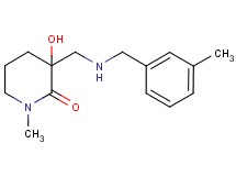 3-hydroxy-1-methyl-3-{[(3-methylbenzyl)amino]methyl}-2-piperidinone