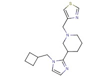 3-[1-(cyclobutylmethyl)-1H-imidazol-2-yl]-1-(1,3-thiazol-4-ylmethyl)piperidine