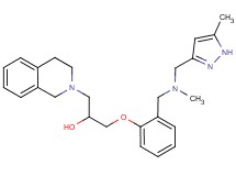 1-(3,4-dihydro-2(1H)-isoquinolinyl)-3-[2-({methyl[(5-methyl-1H-pyrazol-3-yl)methyl]amino}methyl)phenoxy]-2-propanol