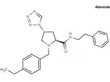 (4R)-1-(4-ethylbenzyl)-N-(2-phenylethyl)-4-(1H-tetrazol-1-yl)-L-prolinamide