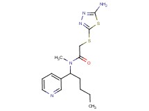 2-[(5-amino-1,3,4-thiadiazol-2-yl)thio]-N-methyl-N-(1-pyridin-3-ylpentyl)acetamide