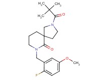 2-(2,2-dimethylpropanoyl)-7-(2-fluoro-5-methoxybenzyl)-2,7-diazaspiro[4.5]decan-6-one