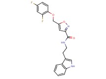 5-[(2,4-difluorophenoxy)methyl]-N-[2-(1H-indol-3-yl)ethyl]-3-isoxazolecarboxamide